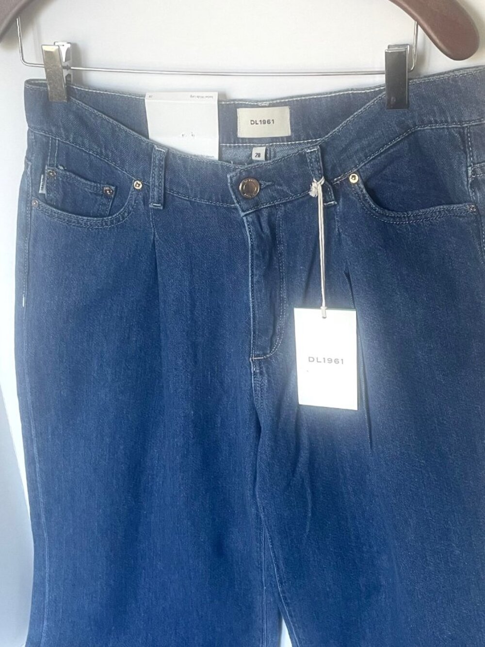 DL1961 Isabel Pleated Wide Leg Jeans North Beach Womens 28 - Picture 7 of 15